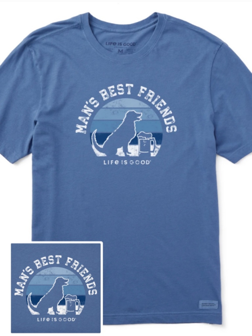 Life Is Good - Men's Crusher Tee Man's Best Friends